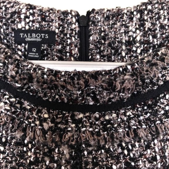 TALBOTS-Textured Wool Blend Jumper Dress - Picture 6 of 10